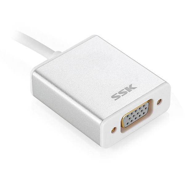 Adaptor SSK SHU-C015,  USB 3.1 Tip C Male la VGA Female