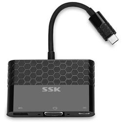 Adaptor SSK USB 3.0 Tip C la VGA si USB 3.0 Tip A