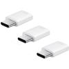 Samsung Set Adaptor de la microUSB la USB Type C, 3 bucati, Alb