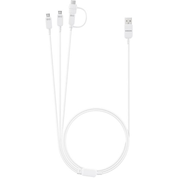 Samsung Cablu de date si incarcare 3-in-1 Multi Charging Cable (3x Micro USB, 1x USB Type-C), Alb