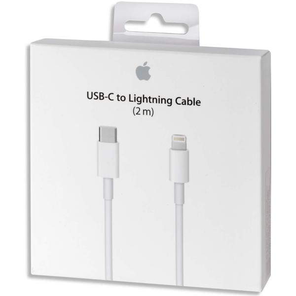 Apple Cablu date si incarcare Lightning USB Type C, 2m, MKQ42ZM/A, Alb