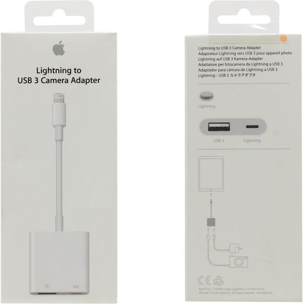 Apple Adaptor pentru camera Lightning la USB 3.0, MK0W2ZM/A, Alb