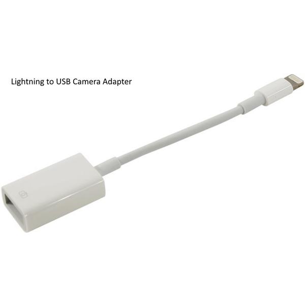 Apple Adaptor video Lightning la USB Camera, MD821ZM/A, Alb