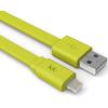 Kit Cablu de date si incarcare "Fresh" Apple Lightning, MFI, 1m, suprafata plata, Verde
