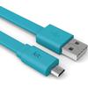 Kit Cablu date si incarcare „Fresh” USB la Micro USB, 1m, suprafata plata, LED, Albastru