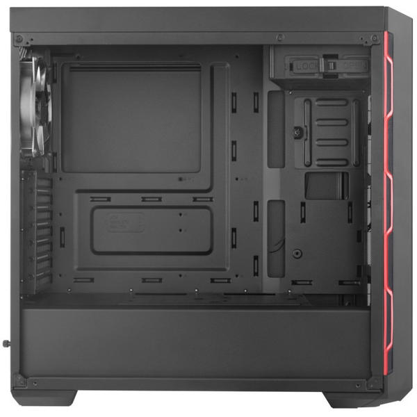 Carcasa Cooler Master MasterBox MB600L, MiddleTower, Fara sursa, Negru/Rosu