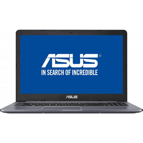 Laptop Asus VivoBook Pro 15 N580VD-FI683, 15.6'' UHD, Core i7-7700HQ 2.8GHz, 8GB DDR4, 1TB HDD + 128GB SSD, GeForce GTX 1050 4GB, FingerPrint Reader, No OS, Grey
