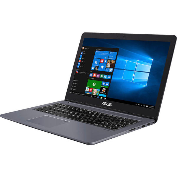 Laptop Asus VivoBook Pro 15 N580VD-FY682, 15.6'' FHD, Core i7-7700HQ 2.8GHz, 16GB DDR4, 1TB HDD + 128GB SSD, GeForce GTX 1050 4GB, FingerPrint Reader, Endless OS, Grey