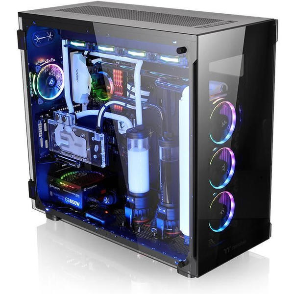 Carcasa Thermaltake View 91 Tempered Glass RGB Edition, FullTower, Fara sursa, Negru