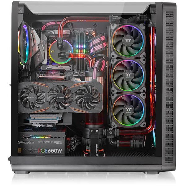 Carcasa Thermaltake View 37 Window, MiddleTower, Fara sursa, Negru