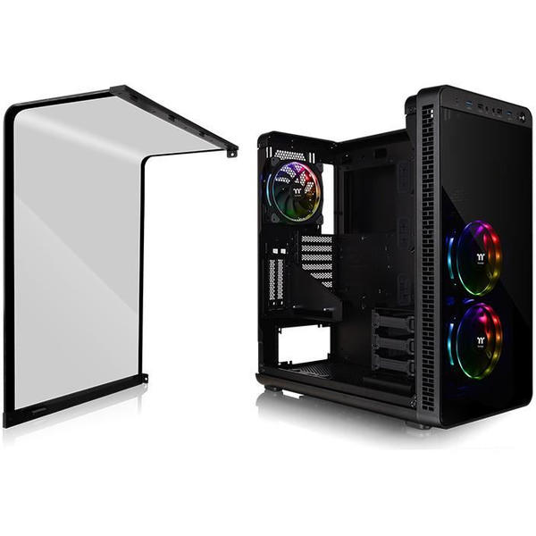 Carcasa Thermaltake View 37 RGB, MiddleTower, Fara sursa, Negru