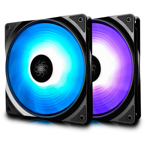 Ventilator PC Deepcool RF140 RGB LED 2 in 1, 140mm, 2 Fan Pack