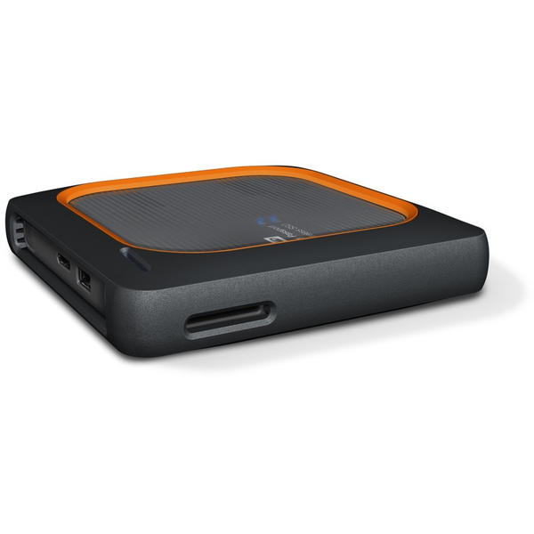 SSD WD My Passport Wireless, 2TB, USB 3.0/Wireless/Card slot, Negru/Portocaliu