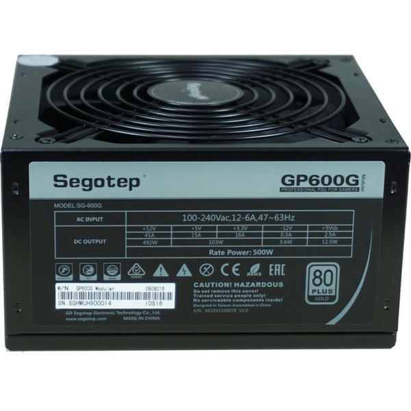 Sursa Segotep GP600GM, 500W, Certificare 80+ Gold