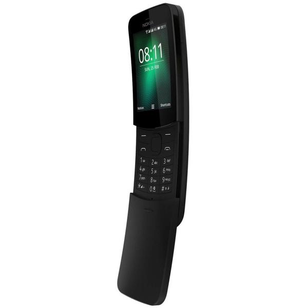 Telefon mobil Nokia 8110, Dual SIM, 2.4'' TFT, Dual Core 1.1GHz, 512MB RAM, 4GB, 2MP, 4G, Black