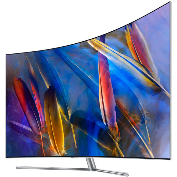 Televizor LED Samsung Smart TV QE49Q7CAM, 124cm, 4K UHD, Ecran curbat, Negru/Argintiu