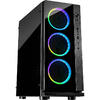 Carcasa Inter-Tech W-III RGB, MiddleTower, Fara sursa, Negru