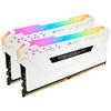 Memorie Corsair Vengeance RGB PRO White, 16GB, DDR4, 3000MHz, CL15, 1.35V, Kit Dual Channel