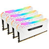 Memorie Corsair Vengeance RGB PRO White, 32GB, DDR4, 3200MHz, CL16, 1.35V, Kit Quad Channel