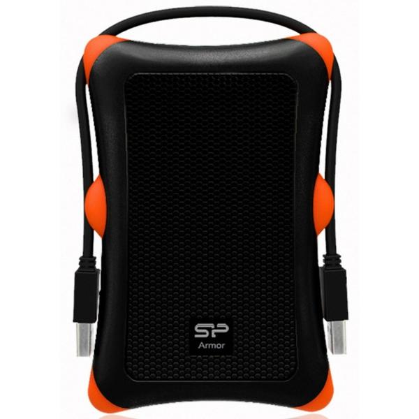 Hard Disk Extern SILICON POWER Armor A30, 1TB, USB 3.0, Negru/Portocaliu