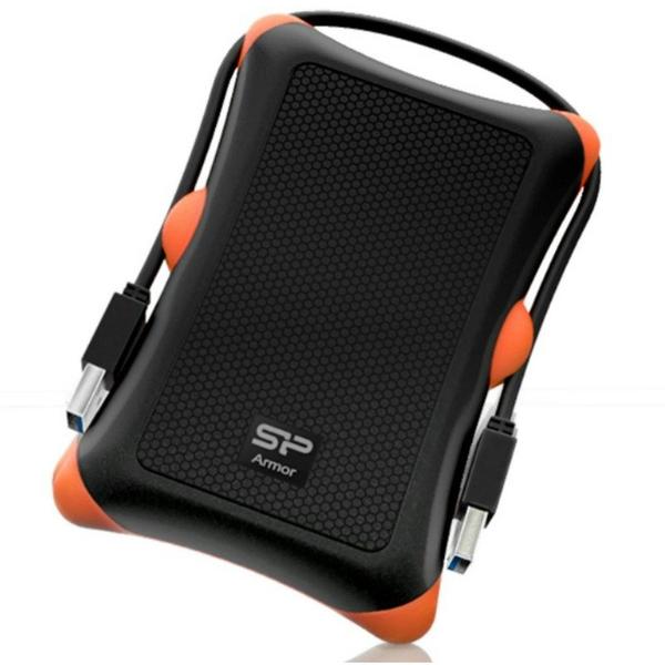 Hard Disk Extern SILICON POWER Armor A30, 2TB, USB 3.0, Negru/Portocaliu