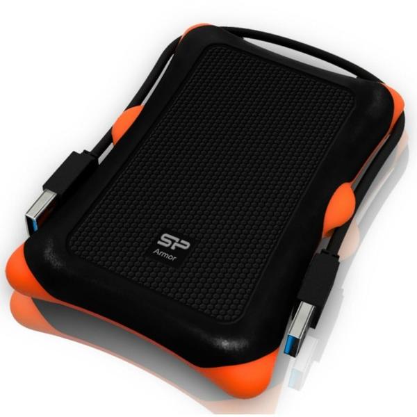 Hard Disk Extern SILICON POWER Armor A30, 2TB, USB 3.0, Negru/Portocaliu