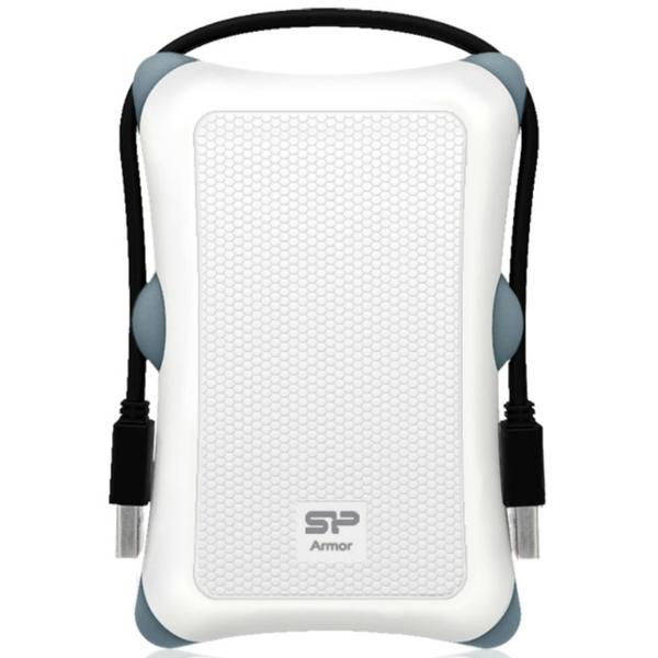 Hard Disk Extern SILICON POWER Armor A30, 2TB, USB 3.0, Alb/Gri