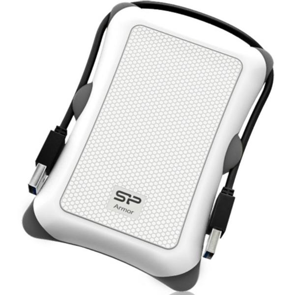 Hard Disk Extern SILICON POWER Armor A30, 2TB, USB 3.0, Alb/Gri