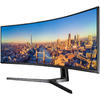 Monitor LED Samsung 49 inch LC49J890DKUXEN, Serie CJ89, 3840x1080, 144Hz, Super Ultrawide, Ecran curbat, Boxe