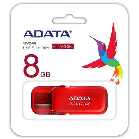 Memorie USB A-DATA UV240, 8GB, USB 2.0, Rosu