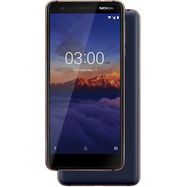 Smartphone Nokia 3.1 (2018), Dual SIM, 5.2'' IPS LCD Multitouch, Octa Core 1.5GHz + 1.0GHz, 2GB RAM, 16GB, 13MP, 4G, Blue/Copper