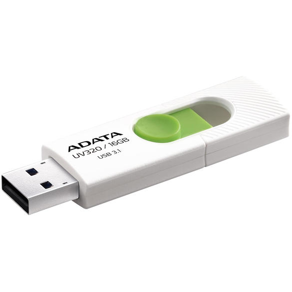 Memorie USB A-DATA UV320, 16GB, USB 3.1, Alb/Verde