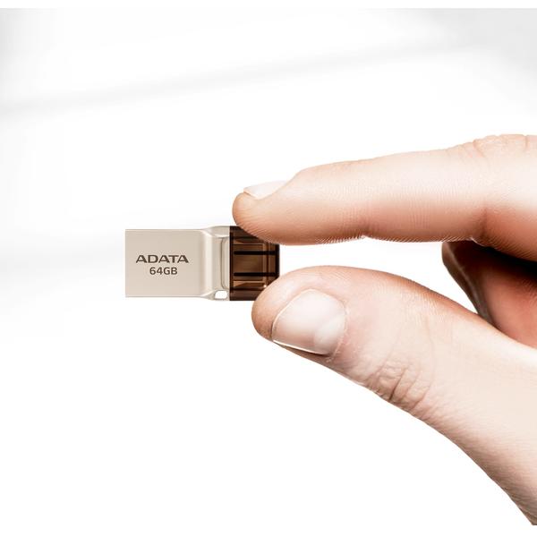 Memorie USB A-DATA UV360, 64GB, USB 3.1, Metalic