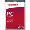 Hard Disk Notebook Toshiba L200, 2TB, SATA, 5400RPM, 128MB, Box