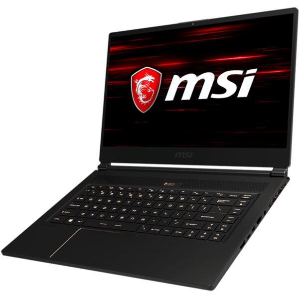 Laptop MSI GS65 Stealth Thin 8RE, 15.6'' FHD, Core i7-8750H 2.2GHz, 16GB DDR4, 256GB SSD, GeForce GTX 1060 6GB, FreeDOS, Negru