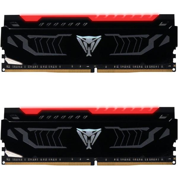 Memorie PATRIOT Viper LED Red, 16GB, DDR4, 2666MHz, CL15, 1.2V, Kit Dual Channel