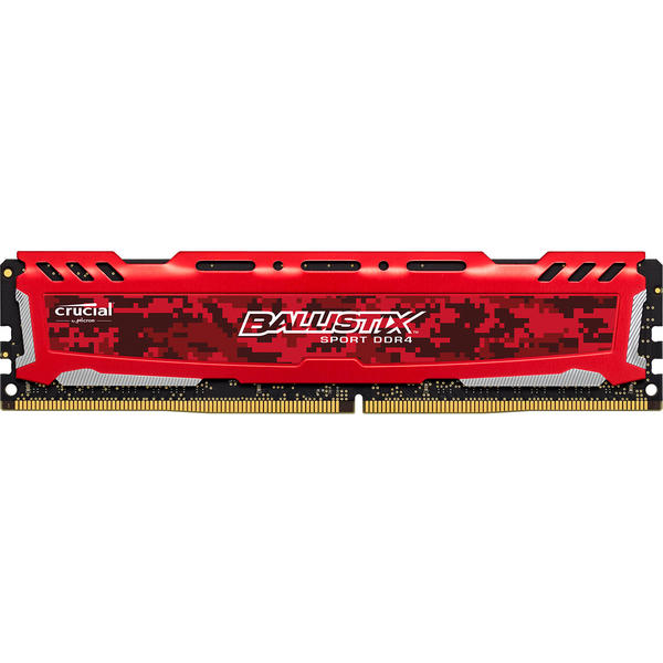 Memorie Crucial Ballistix Sport LT Red, 8GB, DDR4, 2666MHz, CL16, 1.2V