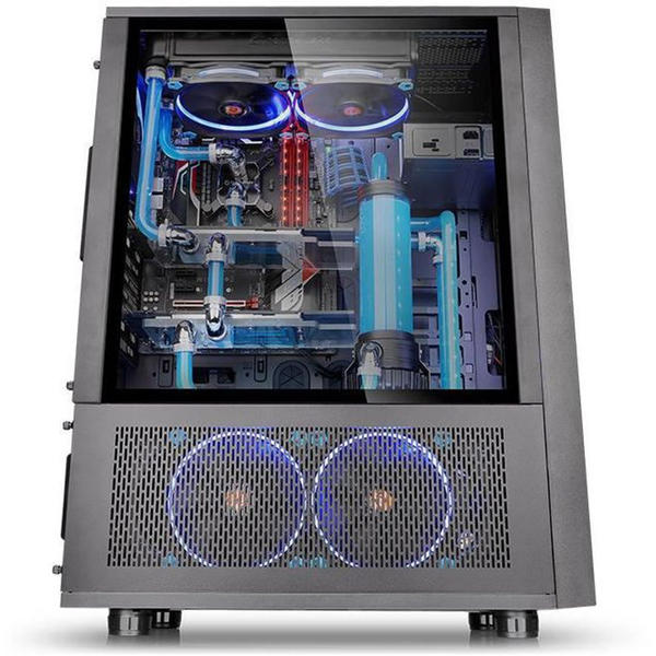 Carcasa Thermaltake Core X71 Tempered Glass, MiddleTower, Fara sursa, Negru