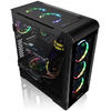 Carcasa Thermaltake View 32 Tempered Glass RGB, MiddleTower, Fara sursa, Negru