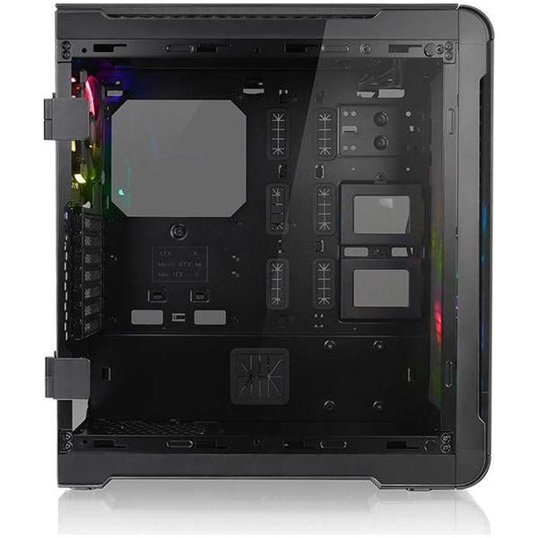 Carcasa Thermaltake View 32 Tempered Glass RGB, MiddleTower, Fara sursa, Negru