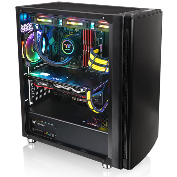 Carcasa Thermaltake Versa H27 Tempered Glass, MiddleTower, Fara sursa, Negru