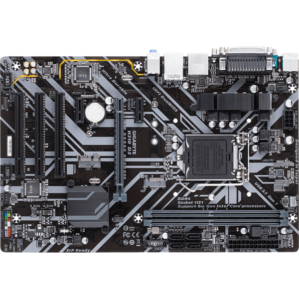 Placa de baza Gigabyte H310 D3, Socket 1151 v2, ATX