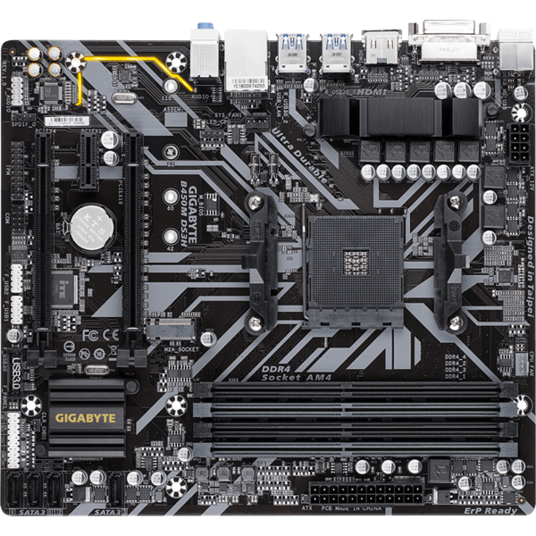 Placa de baza Gigabyte B450M DS3H, Socket AM4, mATX