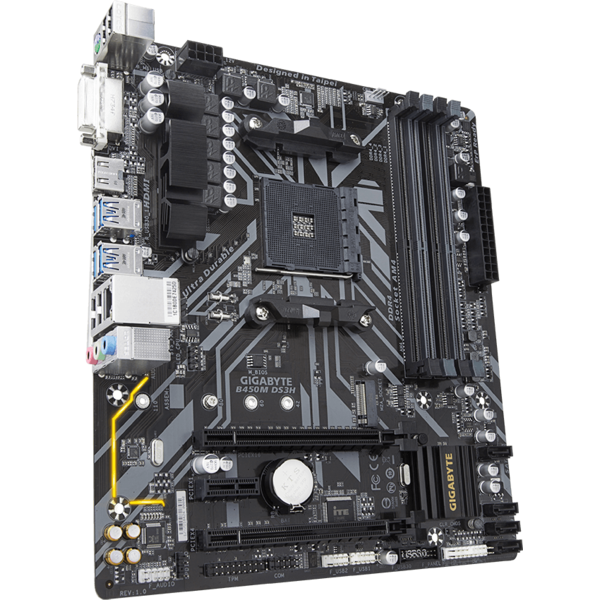 Placa de baza Gigabyte B450M DS3H, Socket AM4, mATX