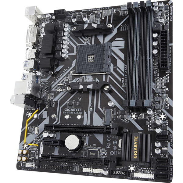 Placa de baza Gigabyte B450M DS3H, Socket AM4, mATX