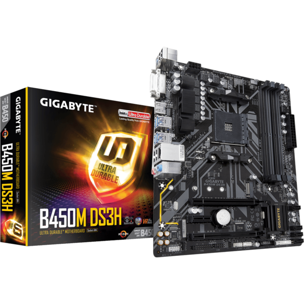 Placa de baza Gigabyte B450M DS3H, Socket AM4, mATX