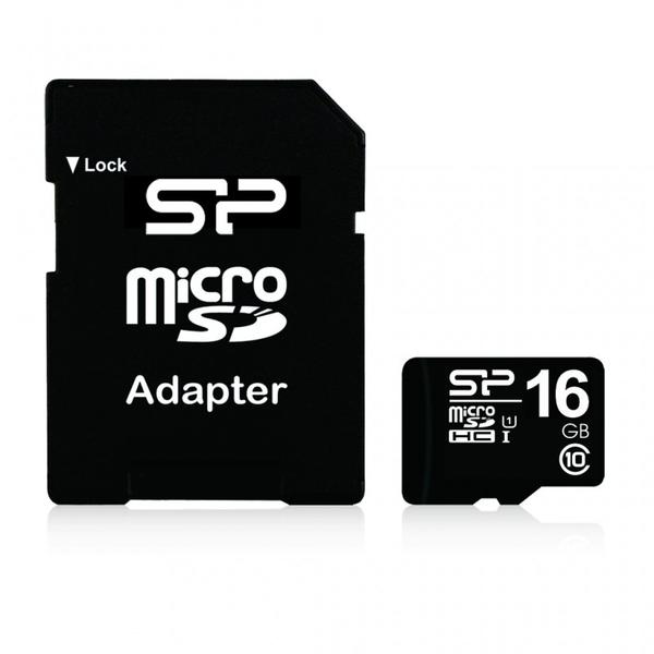 Card Memorie SILICON POWER Micro SDHC, 16GB, Clasa 10, UHS-I U1 + Adaptor SD