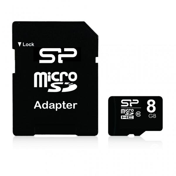 Card Memorie SILICON POWER Micro SDHC, 8GB, Clasa 10, UHS-I U1 + Adaptor SD