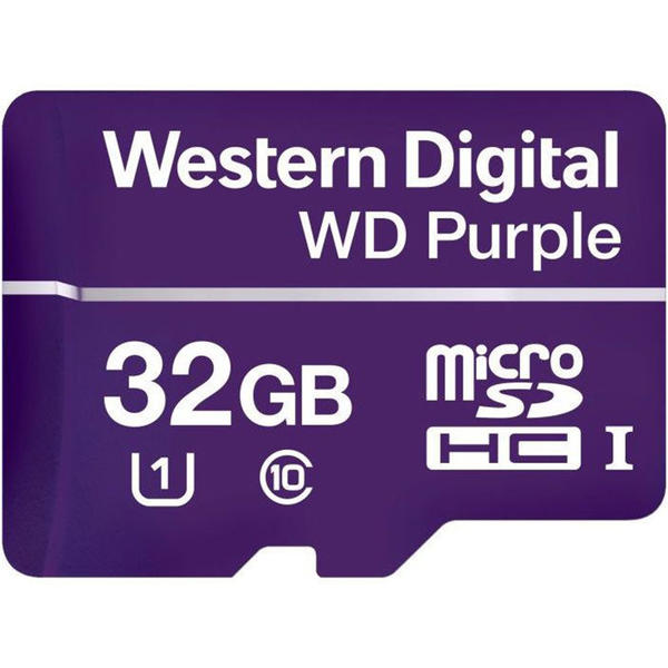 Card Memorie WD Purple Micro SDHC, 32GB, Clasa 10, UHS-I U1