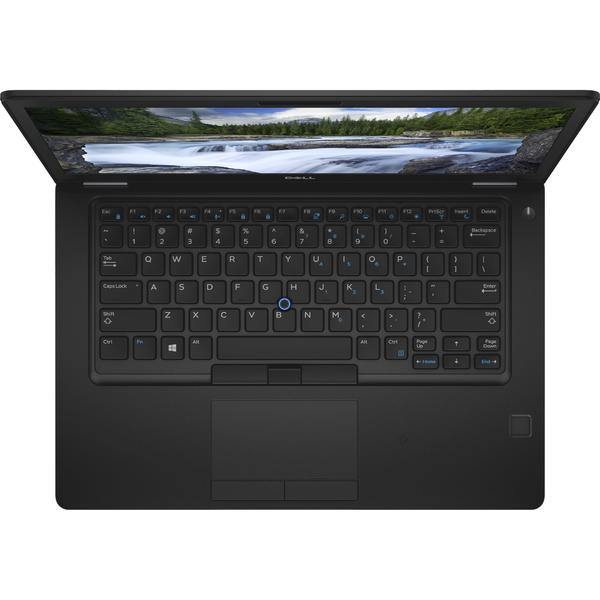 Laptop Dell Latitude 5491, 14" FHD, Core i7-8850H pana la 4.3GHz, 16GB DDR4, 512GB SSD, Intel UHD 630, FingerPrint Reader, Windows 10 Pro, Negru
